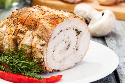 Schweineroulade mit Pilzgemüse