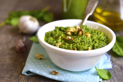Kartoffeln mit Spinat-Pesto (vgn)