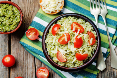 Reis mit Gemüse & Pesto (vgn)