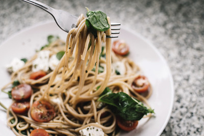 Spaghetti mit Grünkohl-Pesto (vgn)