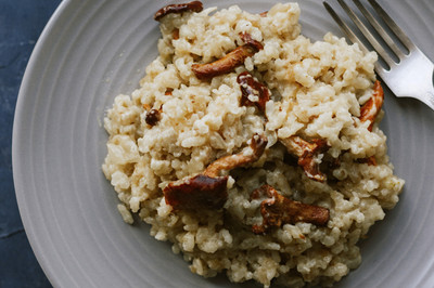 Bohnen-Pilz-Risotto (vgn)