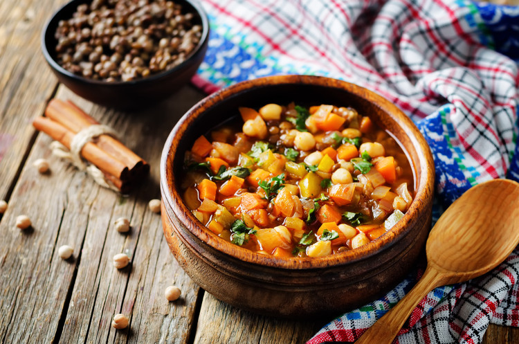 Artikelbild: Kichererbsen-Linsensuppe aus Marokko